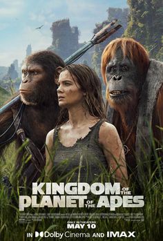 A poster of the movie kingdom of the planet of apes.